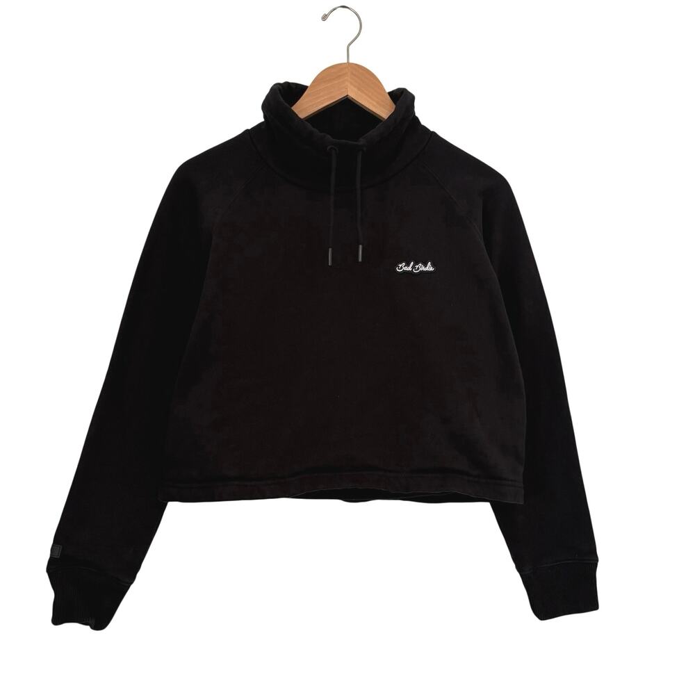 Bad Birdie Rec League Cowl Neck Black Pullover Sweater Pocket Golf Size Small